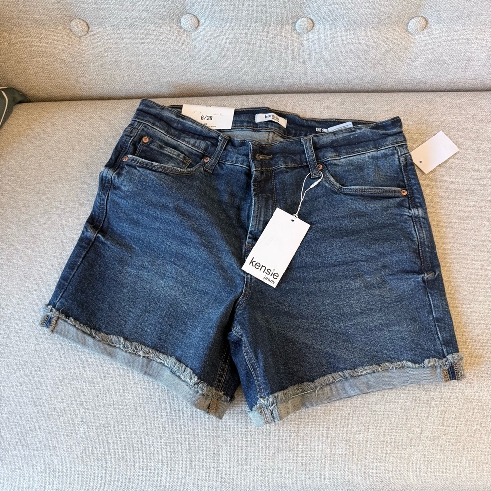 Kensie Women's Dark Blue Jean Shorts